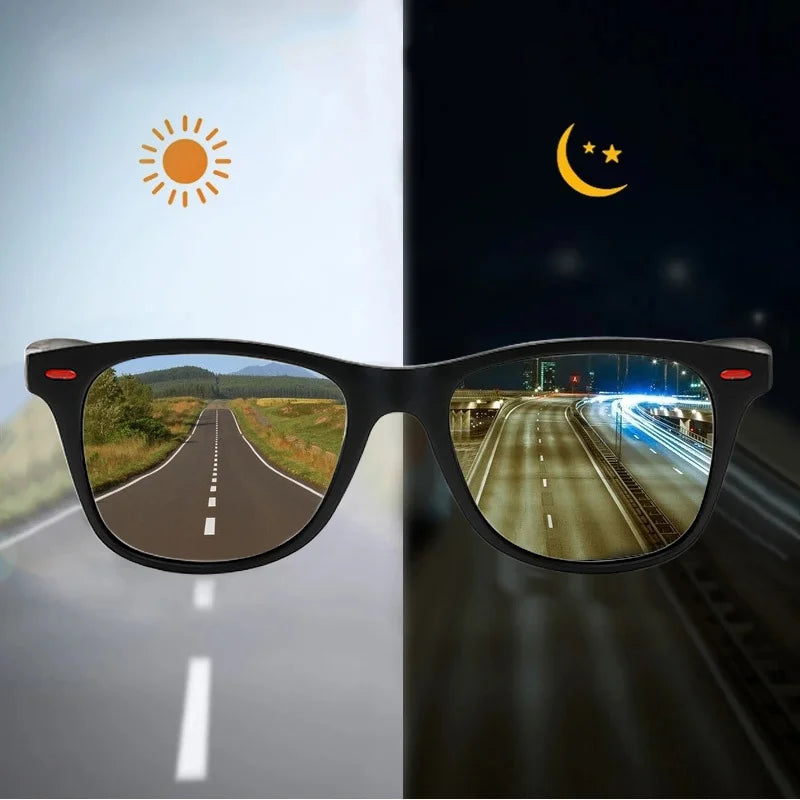 Night Vision Polarized Driving Glasses for Men – Day & Night UV Protection Sports Sunglasses with PC Frame - Golree Collective