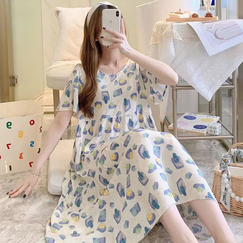 Women's printed nightgown