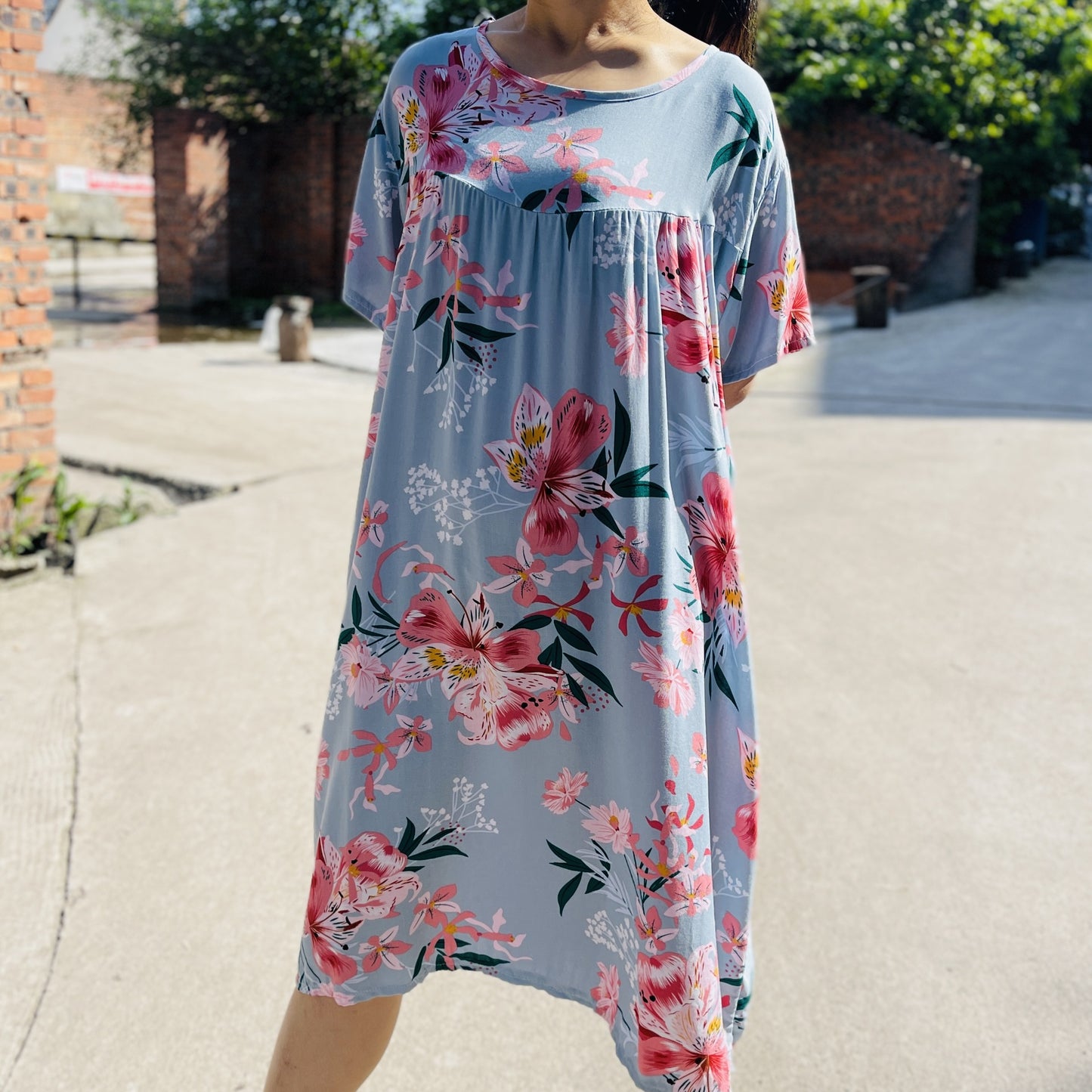 Women's printed nightgown