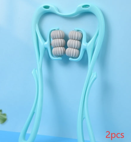 Manual Six-Wheel Neck Massager – Multifunctional Roller Tool for Pain Relief, Relaxation & Muscle Massage Therapy