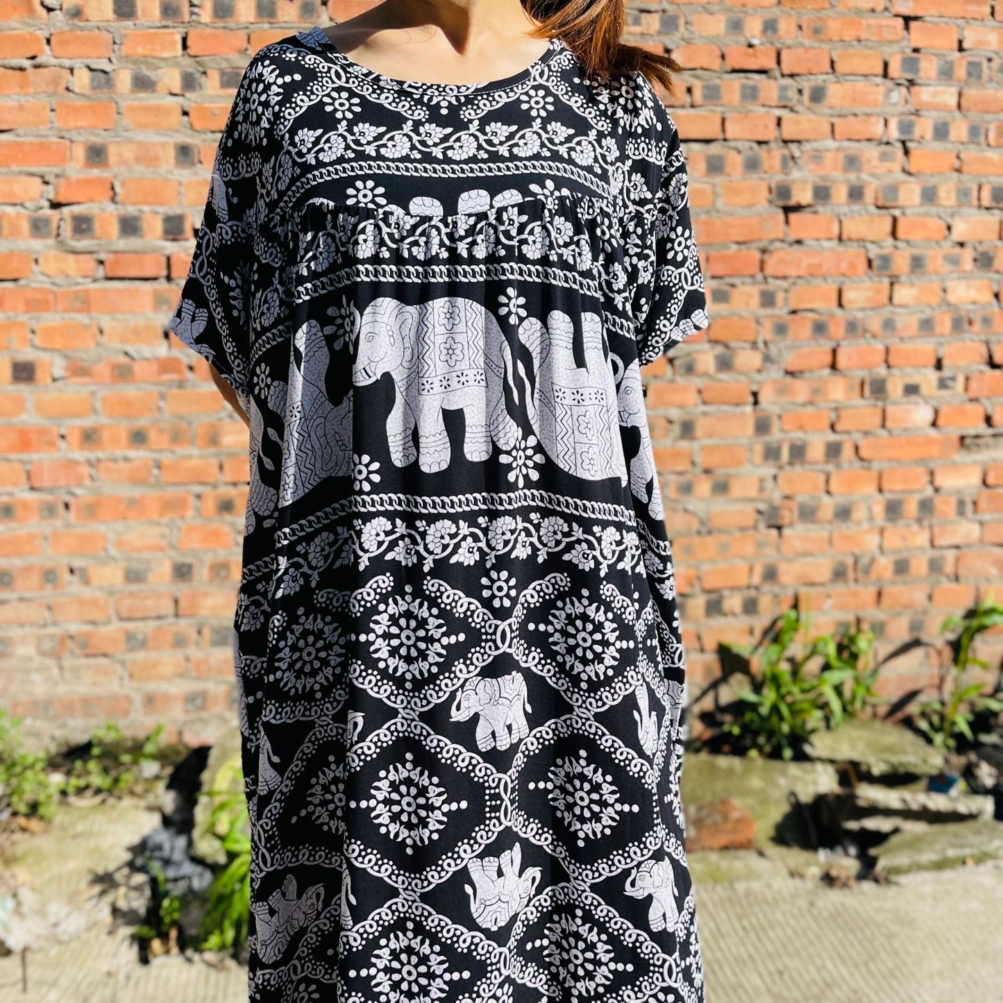 Women's printed nightgown